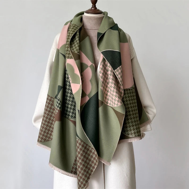 Cashmere Scarf for Women Thick Warm Winter Blanket Brand Female Luxury Quality Shawl Wrap Bufanda 2024 Poncho Echarpe Pashmina - Madeinsea©