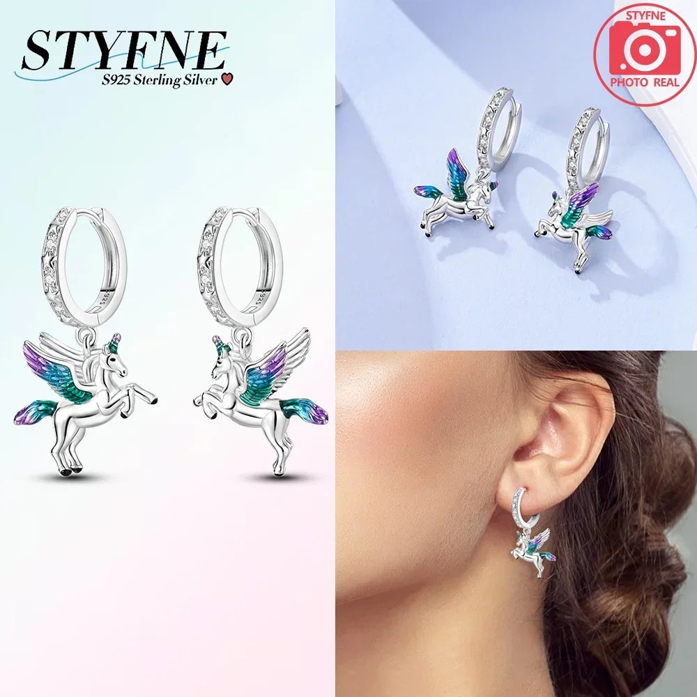 2025 All New Sterling Silver S925 Honey Bees, Cats, Dogs Zircon Earrings and Eardrop Simple Fine Jewelry Women Girls Party Gift