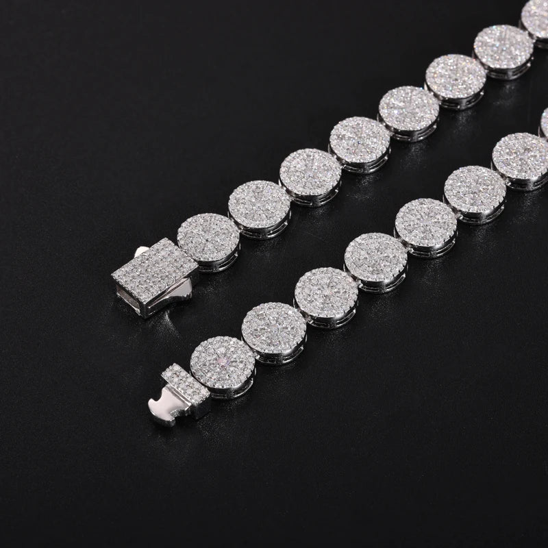 Original Full Moissanite Necklace Chain Silver 925 Plated 18k White Gold for Men Women Bracelets Fine Jewelry with GRA Certified