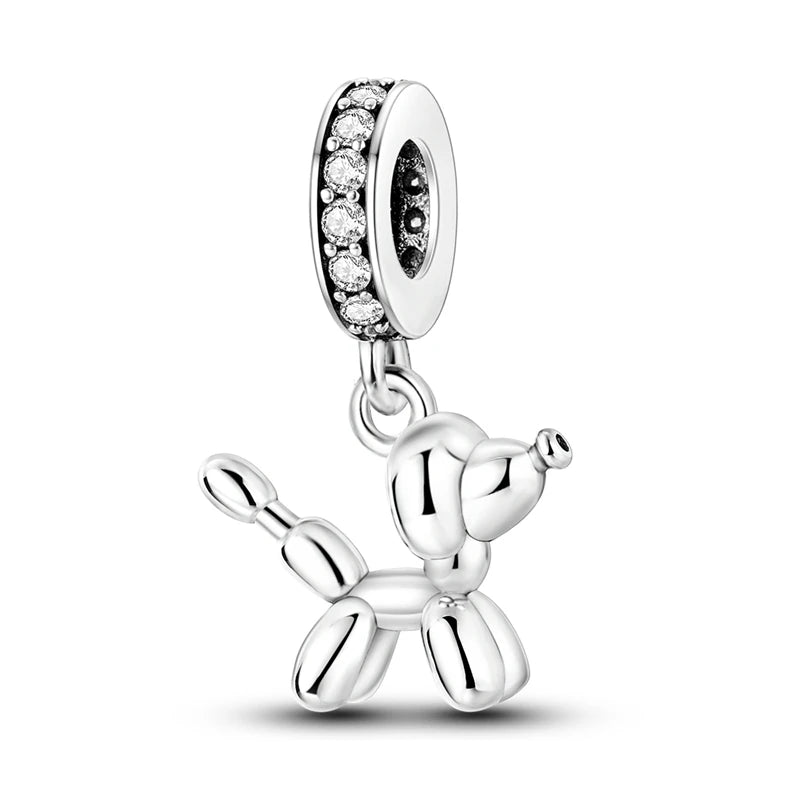 New Original Charms Beads Pendant 925 Silver Sterling Dog Cat Firefly Butterfly Dragonfly Charm For Woman Fashion Jewelry Making
