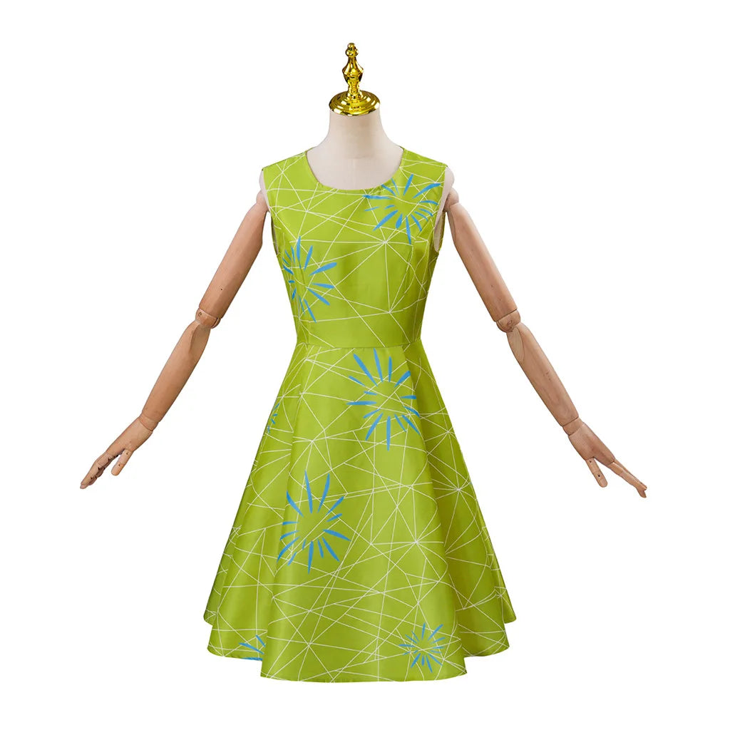 Insides Out Dress Costume Women Disgust Joy Cosplay Woodland Gatherer B / M Insides Out Dress Costume Women Disgust Joy Cosplay Woodland Gatherer B / M