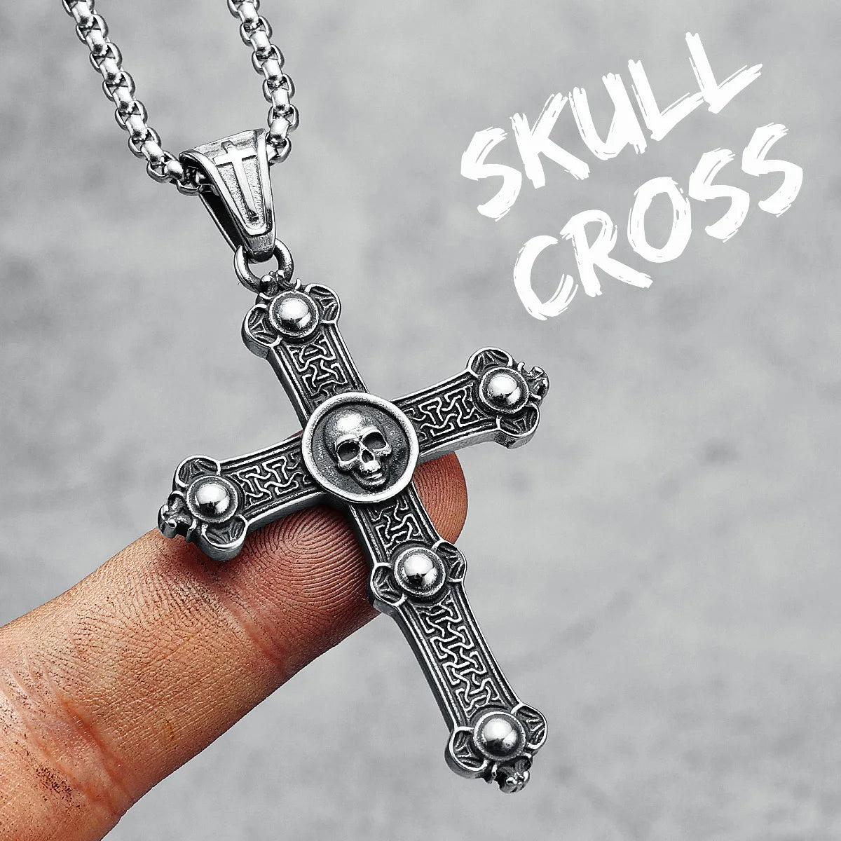 316L Edelstahl Kreuz Anhänger Drache Crucifixo Hotico Männer Halskette Kette Religion Rock Punk Rap für Biker Männer Schmuck Geschenk