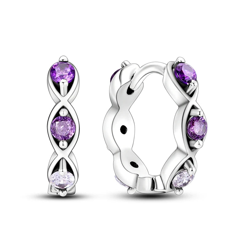 Hoop Earring 2024 New 925 Sterling Silver Earring Women Drop Earring For Wedding Engagement Birthday Party Fashion Jewelry Gift