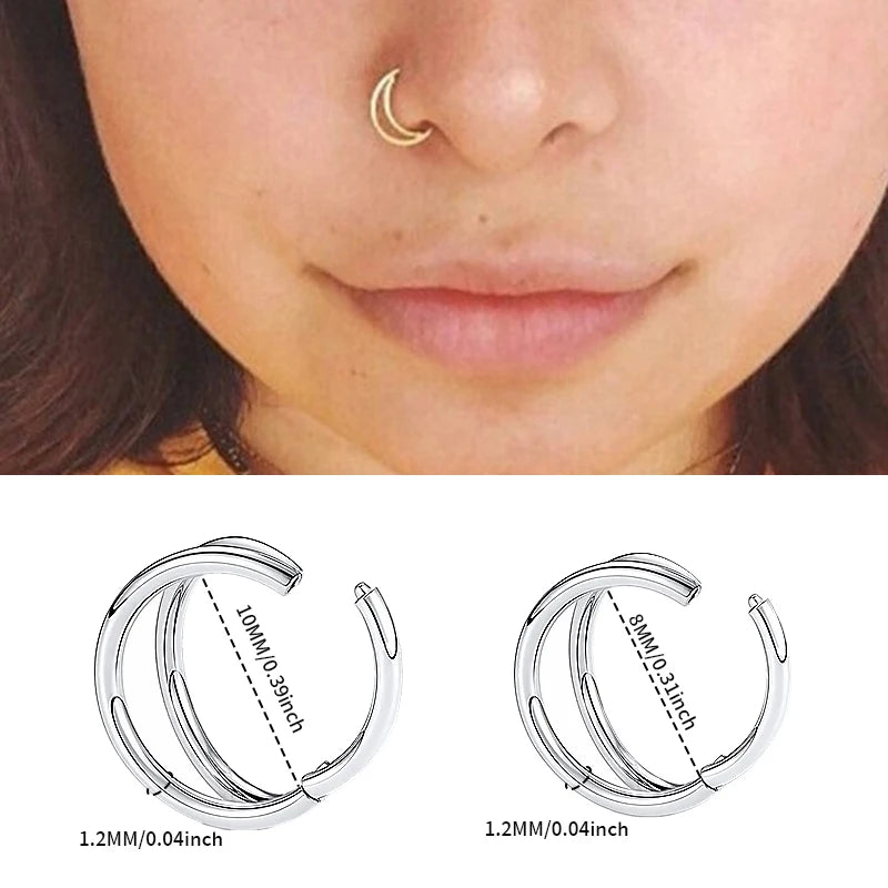 Double Hoops Stainless Steel Nose Ring - Madeinsea©