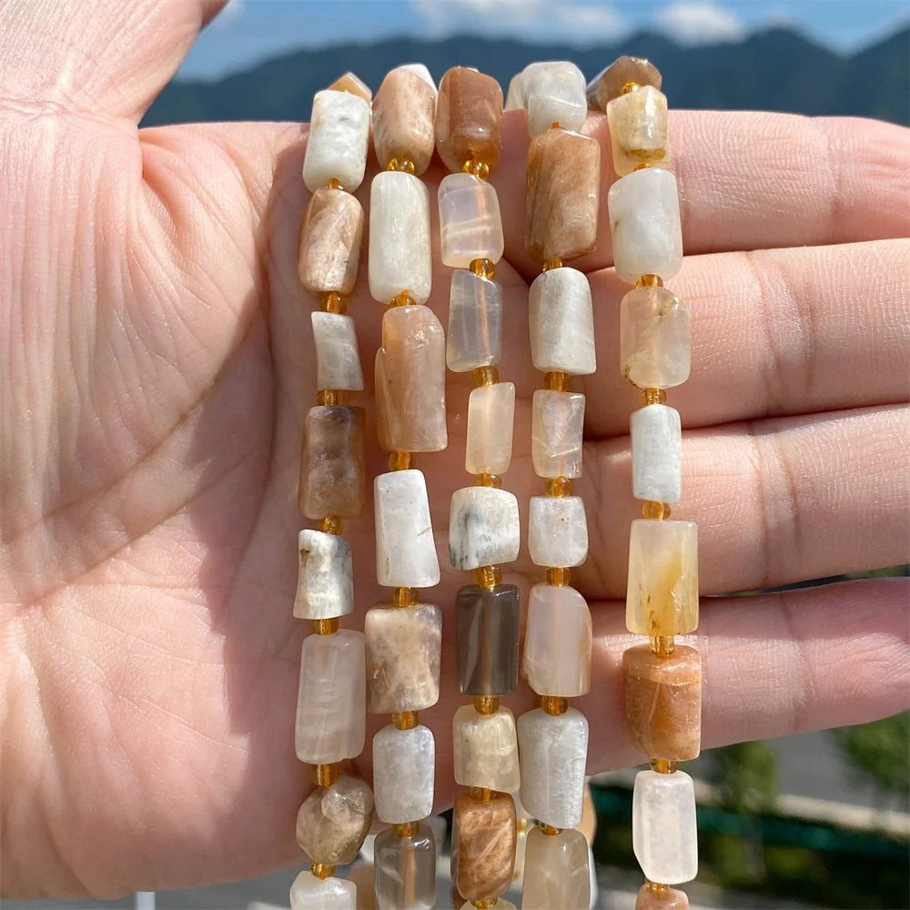 Natural Irregular Cylinder Stone Bead Charoite Amethyst Apatite Loose Charm Beads For Reiki Jewelry Making Bracelet Necklace DIY - Madeinsea©