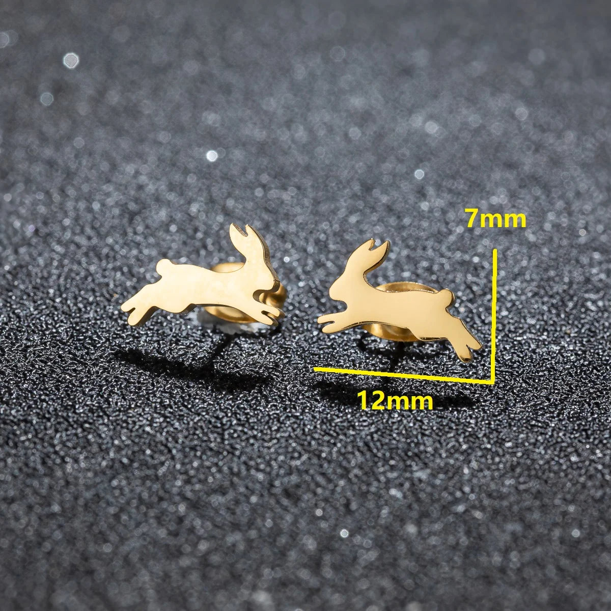 Cute Animal Paw Rabbit Carrot Stainless Steel Earrings Studs Woman Charms Trendy Jewelry Decoration Birthday Party Gift for Girl