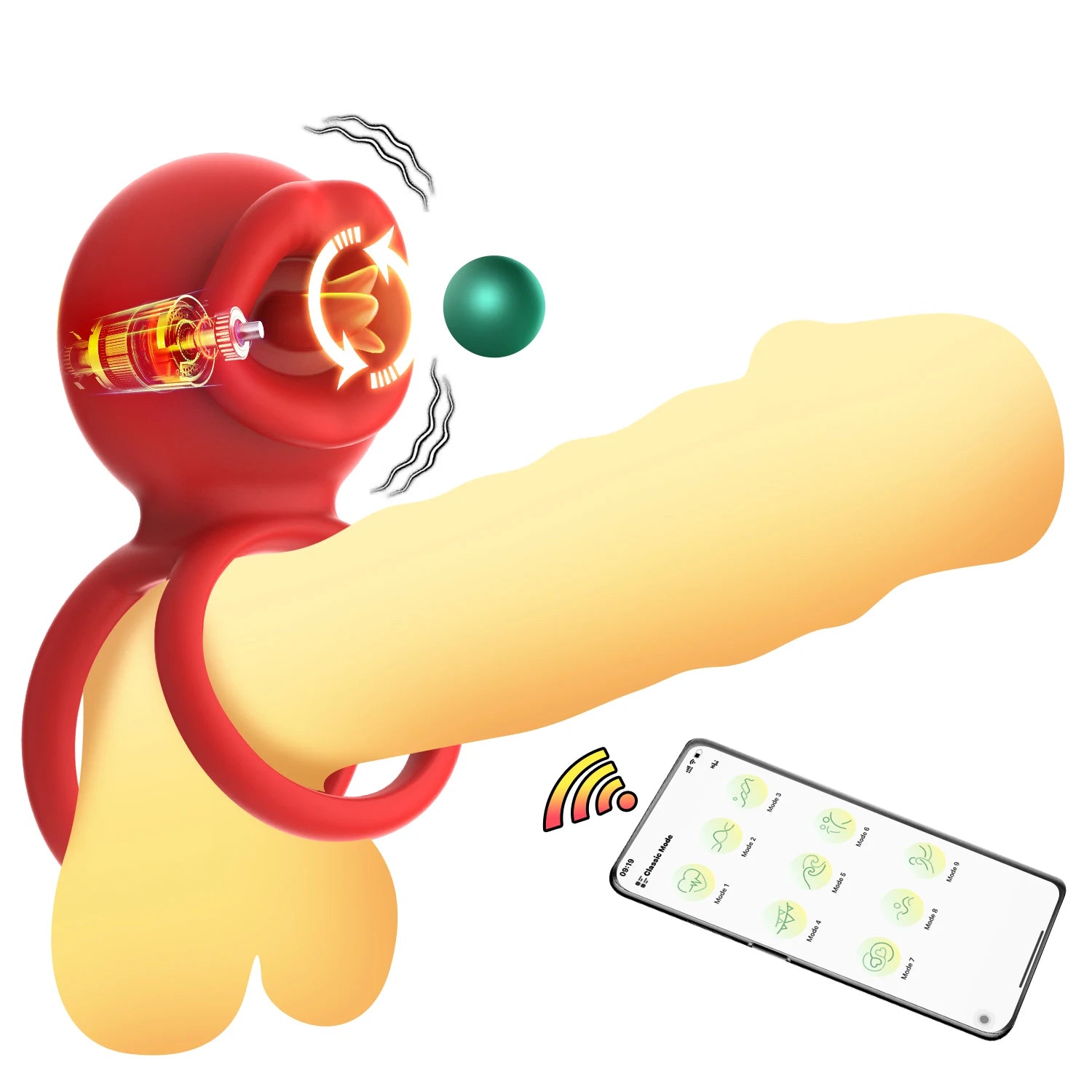 APP Vibrating Cock Ring Sleeve Rose Clitoral Vibrators Tongue Clit Stimulator Anal Plug Prostate Massager Sex Toys for Men Women