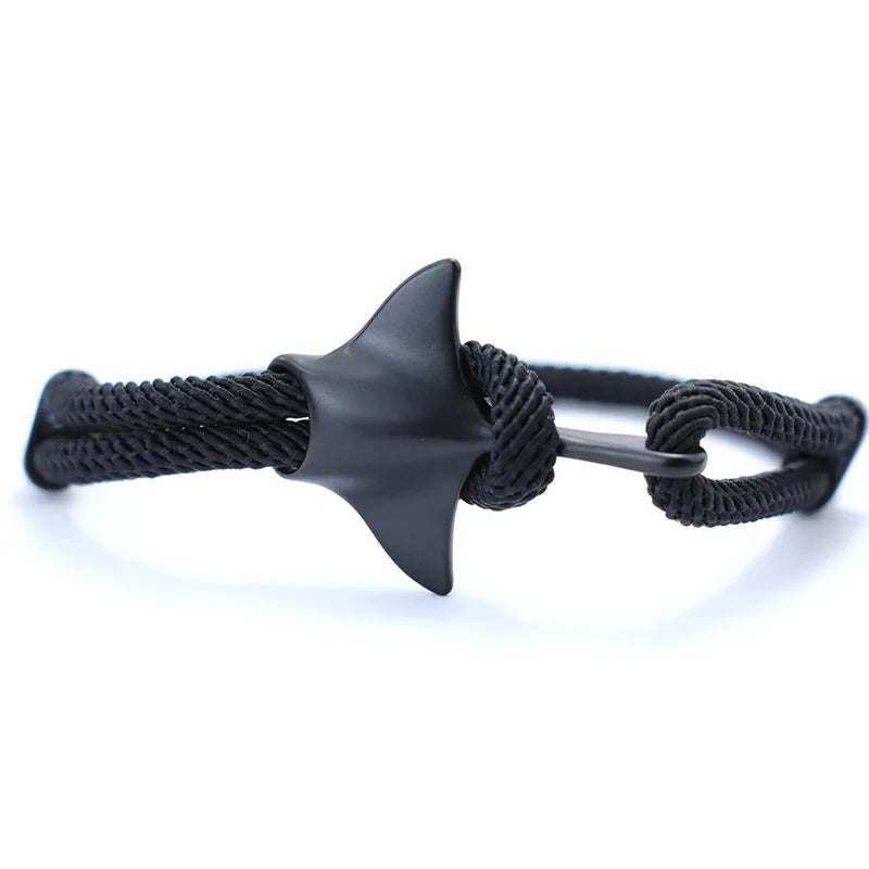 Men Devilfish Bracelet Adjustable Marine Animal Hand Rope Beach Surf Long Rope Manta Braclet Wristlet Jewelry Pulseira