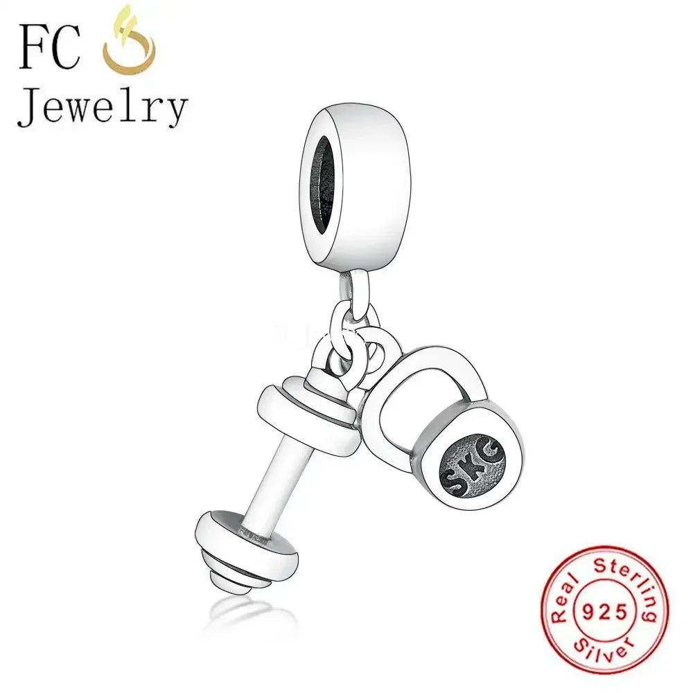 Fit Original Pan Charms Bracelet 925 Silver Profession Hobby Sport Cook Rock Muisc Makeup Game Fitness For Making Berloque - Madeinsea©