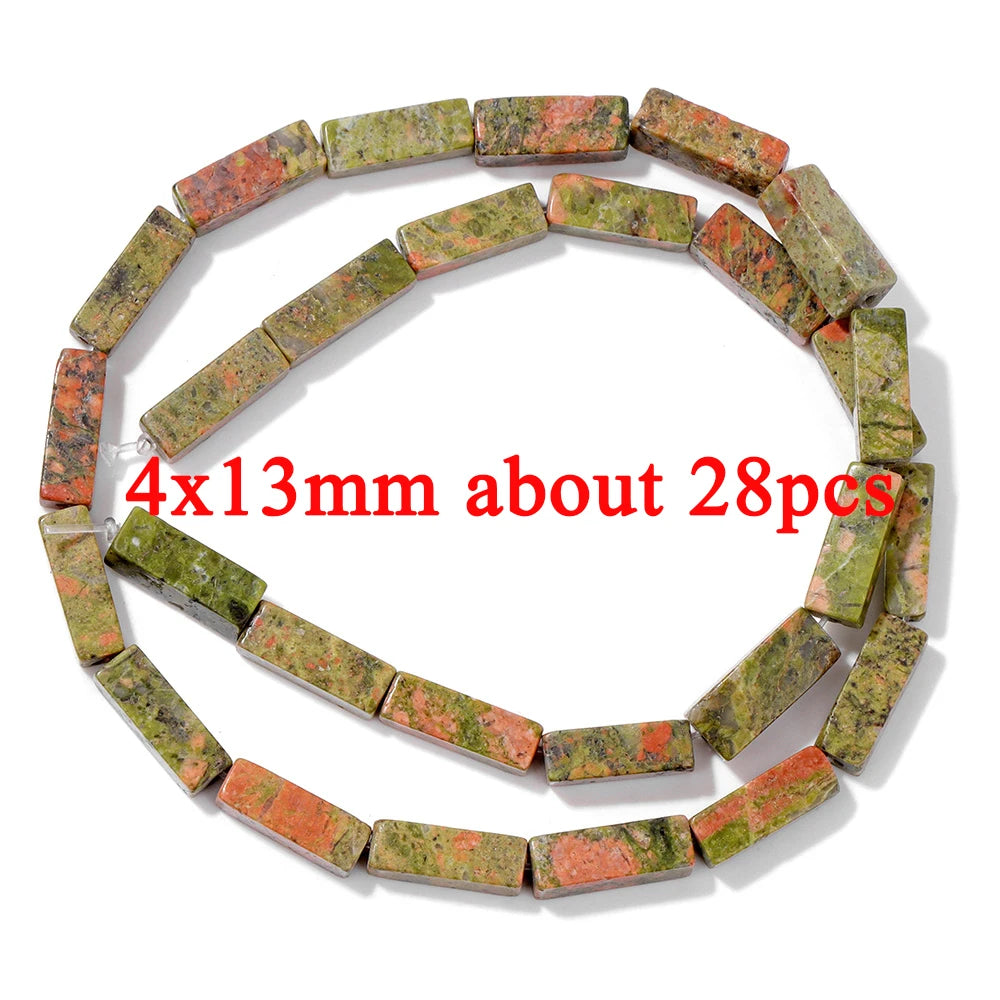 Wholesale Natural Unakite Stone Bead Green Jasper Loose Spacer Beads For Jewelry Making DIY Bracelet Necklace Accessories Supply