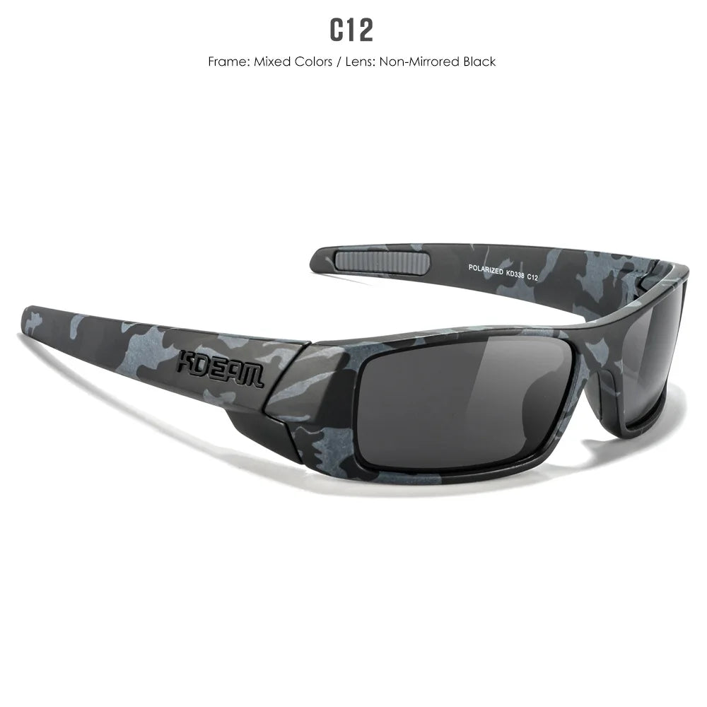 KDEAM Polarisierte Sonnenbrille für Damen und Herren, Autofahrerbrille, rechteckige Sonnenbrille für Herren, vielseitiger Augenschutz, UV400-Schutz