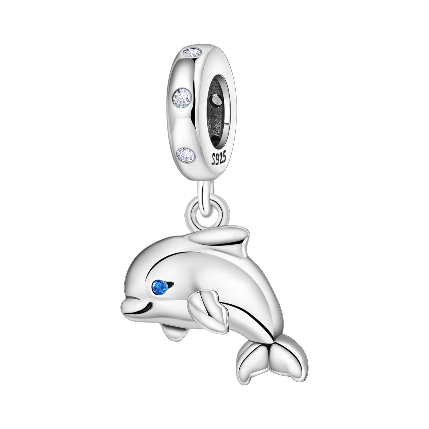PANPOKI 925 Sterling Silver Sea Star Jellyfish Devil Fish Pendant Beads Original Pendants Bracelet Charm Jewelry Party DIY Gift