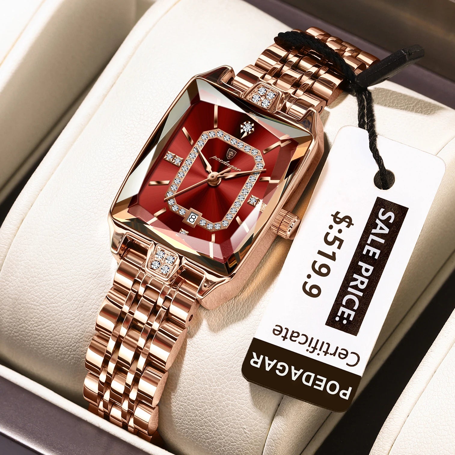 POEDAGAR Luxury Watch For Woman Waterproof Calendar High Quality Ladies Watch Stainless Steel Quartz Women's Watches Elegant+Box - Madeinsea©