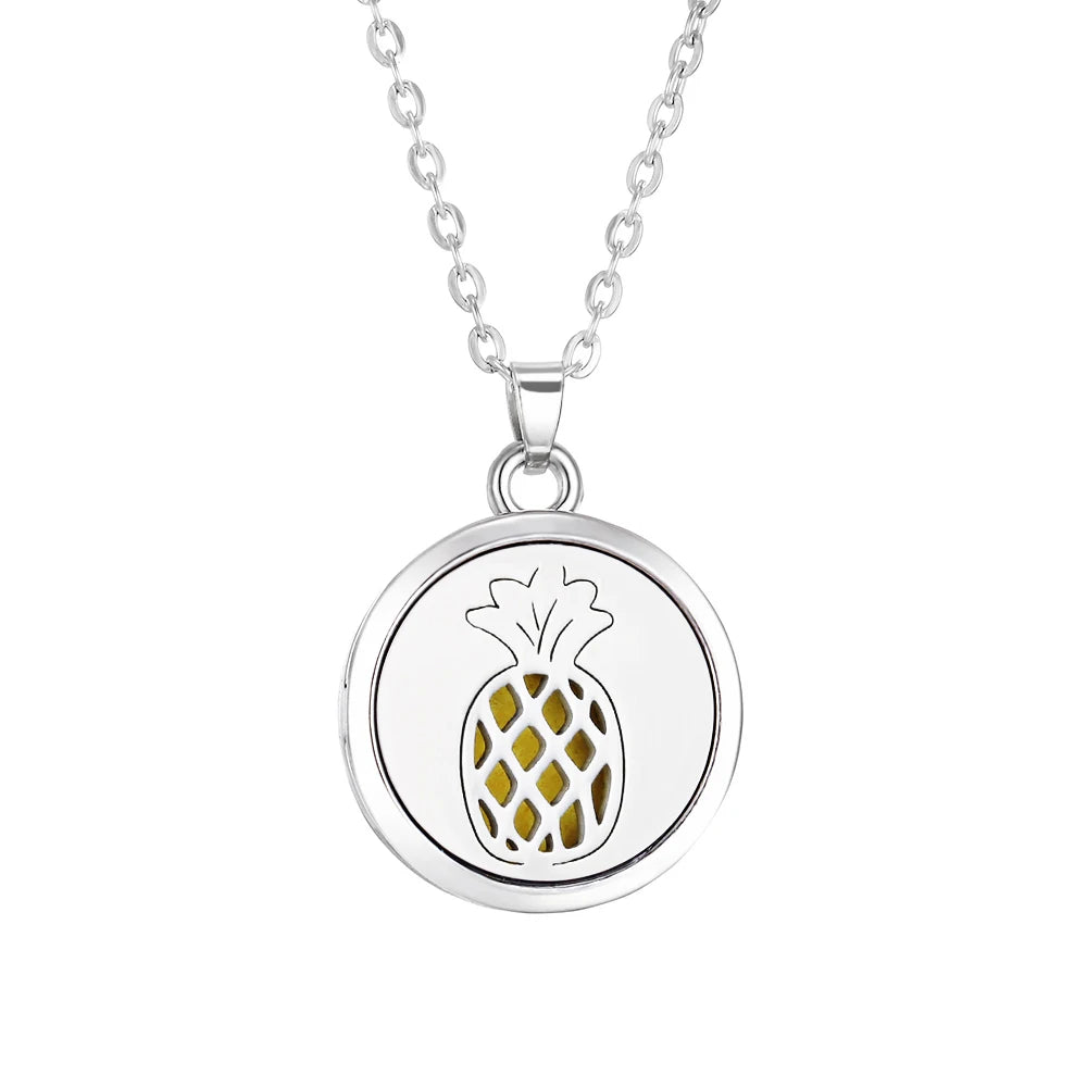Tree of Life Aromatherapy Necklace Perfume Essential Oil Diffuser Alloy Stainless Steel  Locket Pendant Aroma Diffuser Necklace - Madeinsea©