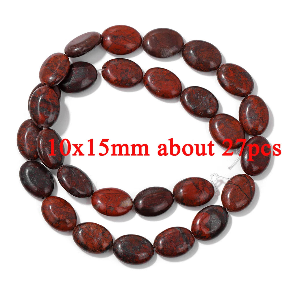 100% Natural Red Jasper Stone Bead Oval Cube Round Irregular Shape Chips Beads Fit Jewelry Making DIY Bracelet Necklace Earrings