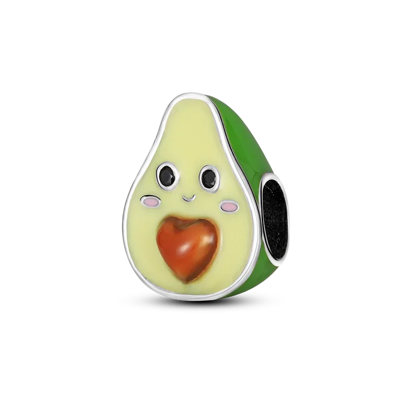 925 Sterling Silver Health Avocado Banana Tomato Charm Pendant Fit Charm Original Bracelet Made for Women Jewelry Making