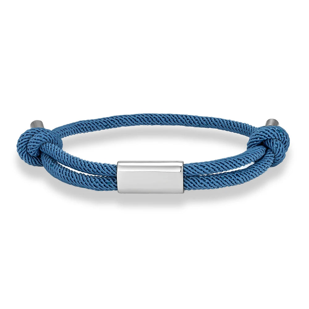 MKENDN Personalised Bracelet for Men Women Sailing Rope Bracelets Custom Birthday Gift for Her Him Handmade Boho Jewelry