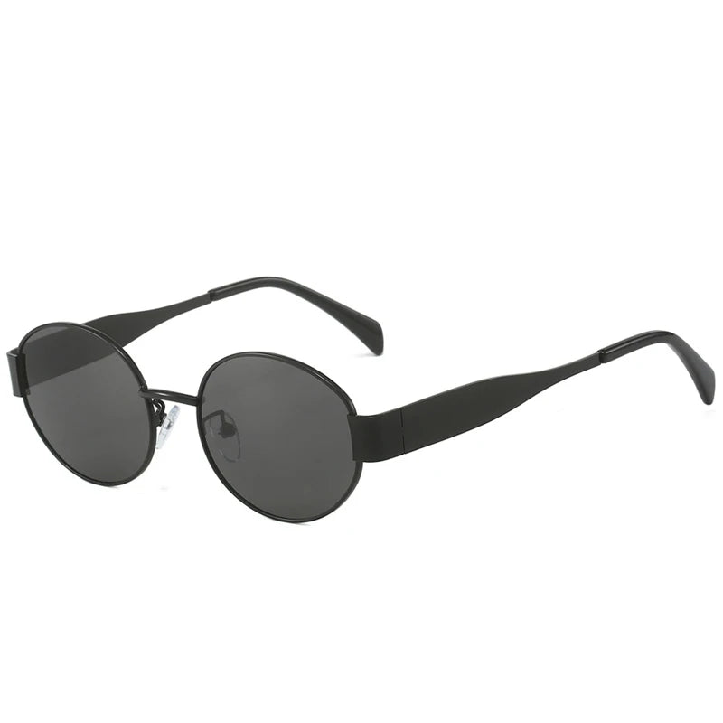 2025 Advanced Metal Sunglasses Fashion Small Oval Glasses Brand Designer Vintage Sun Glasses High Quality Oculos De Sol UV400