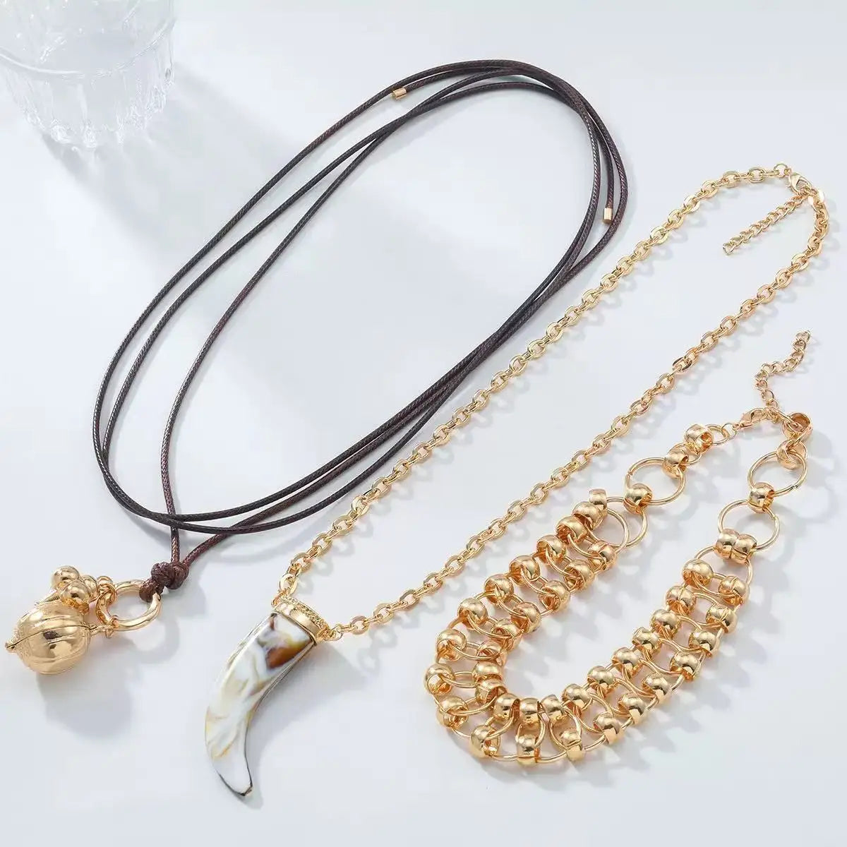 ZAA Multi-layer Animal Corner Pendant Geometric Women's Necklace