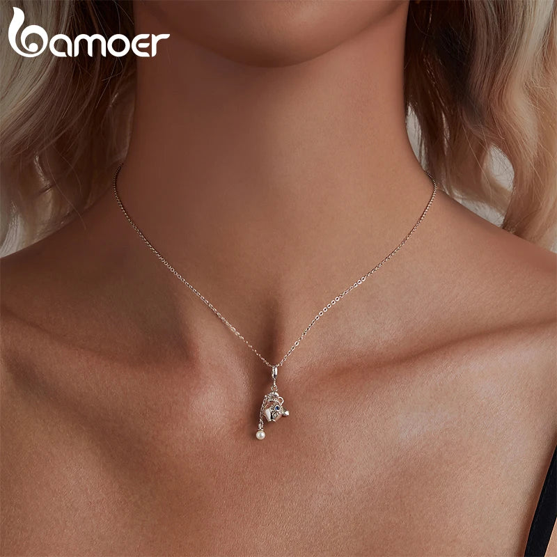 BAMOER Solid 925 Sterling Silver Vintage Perfume Bottle Pendant fit Original Bracelet DIY Bamoer Charm for Jewelry Making