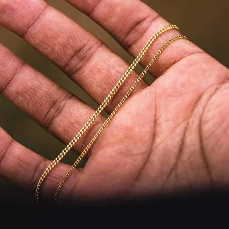 Hip Hop Stainless Steel Cuban Chain Bracelet For Women 3 5 7 mm Simple Stainless Steel Men Bracelet Gold Color Jewelry