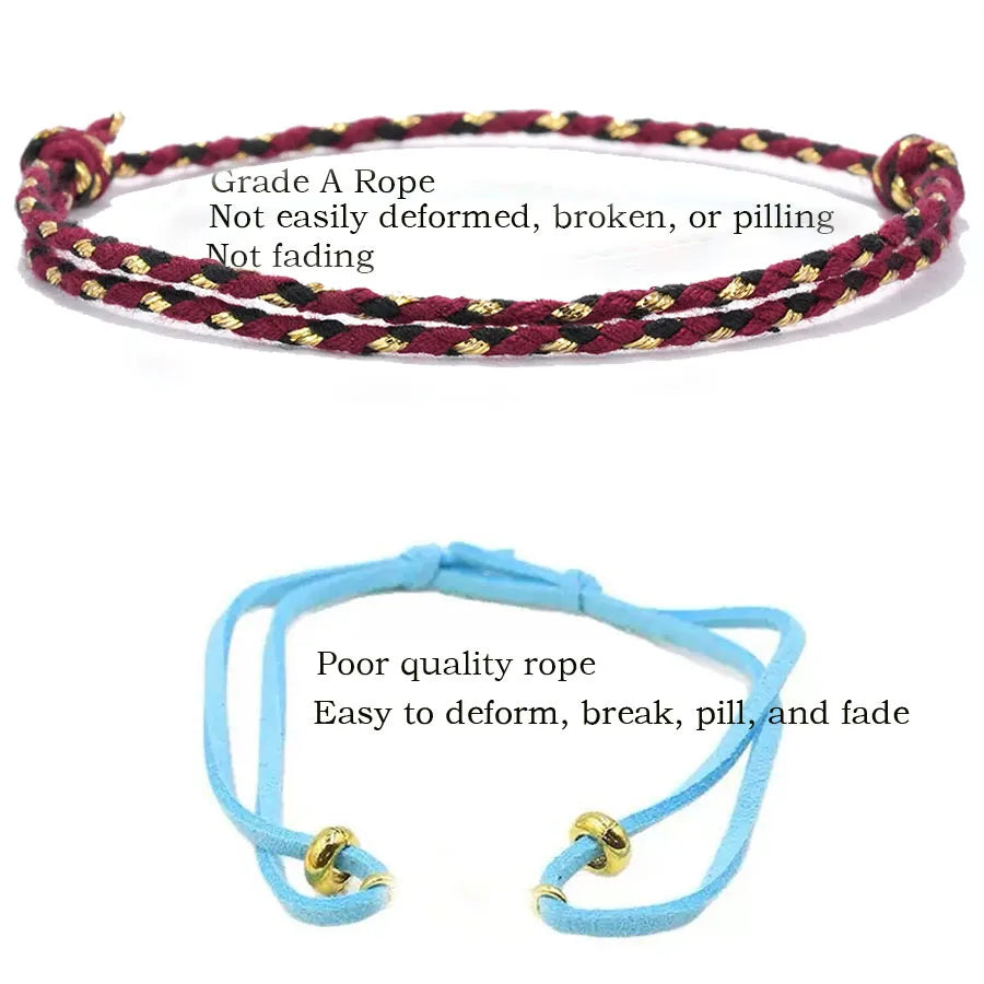 Minimalist 2mm Thin String Bracelet Unisex Handmade Weaven Adjustable Lucky Chinese Cord Tibetan Braslet Casual Pulseria Joias