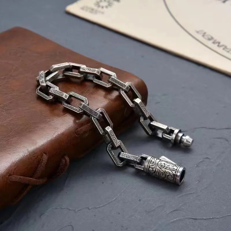Viking Ouroboros vintage punk bracelet for men copper fashion Jewelry hippop street culture - Madeinsea©