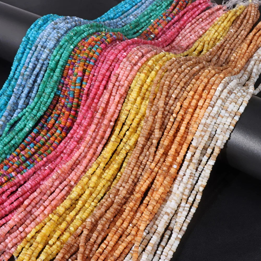 3-4mm Natural Freshwater Shell Beads Dyed Muticolor Flat Irregular Loose Spacer Bead For DIY Bohemia Necklace Earrings Bracelet