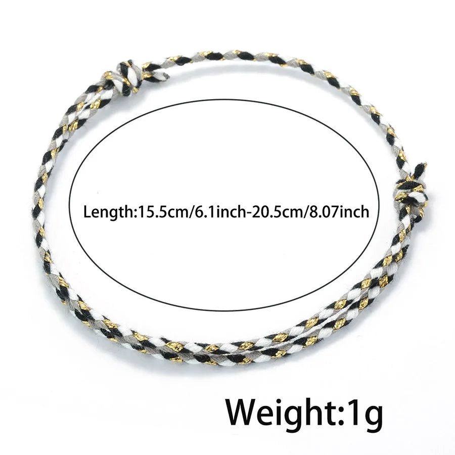 Minimalist 2mm Thin String Bracelet Unisex Handmade Weaven Adjustable Lucky Chinese Cord Tibetan Braslet Casual Pulseria Joias