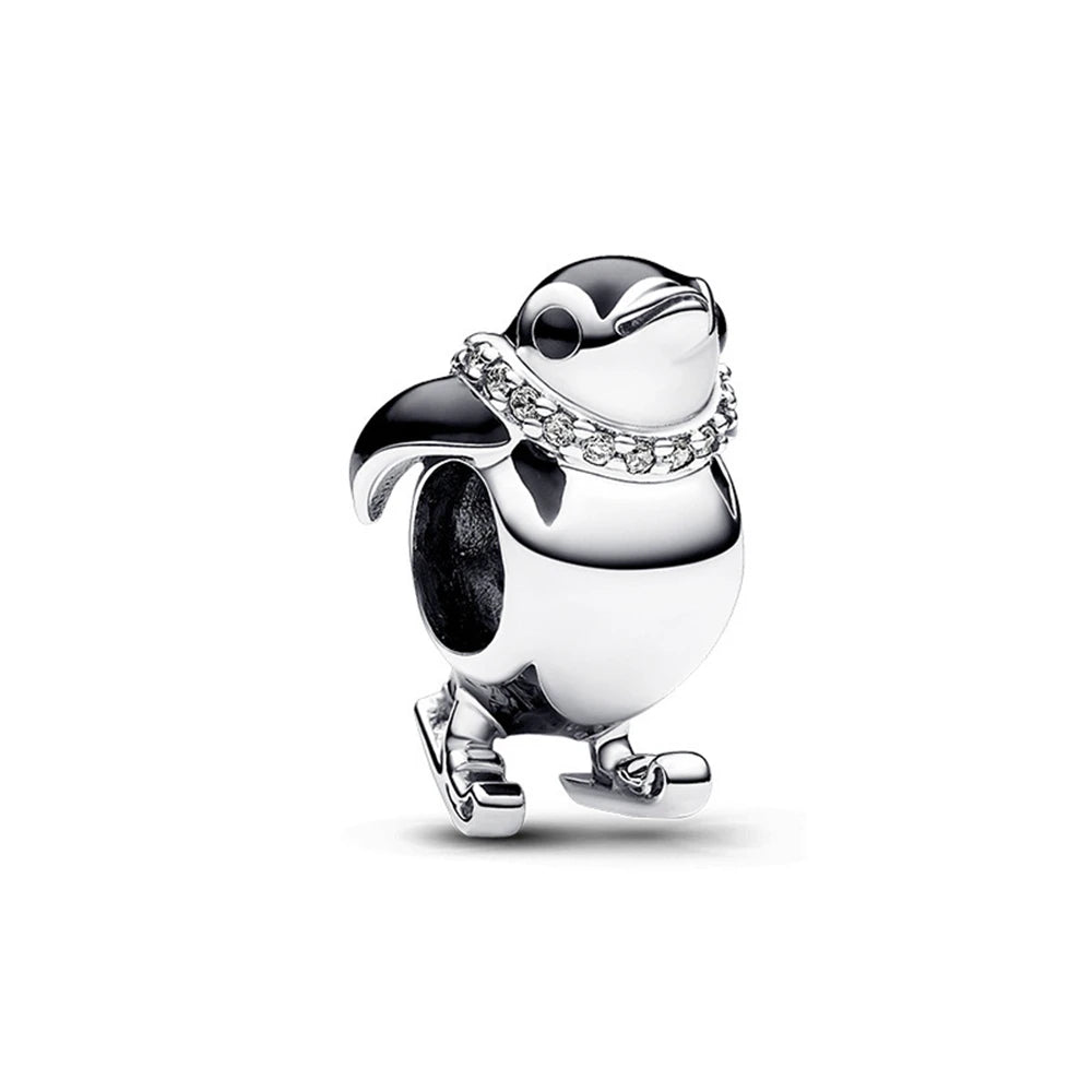 NEW 925 Sterling Silver Charm Fit Original Bracelet Accessories Women Jewelry All kinds Of Cute Animals Series Duck Lion