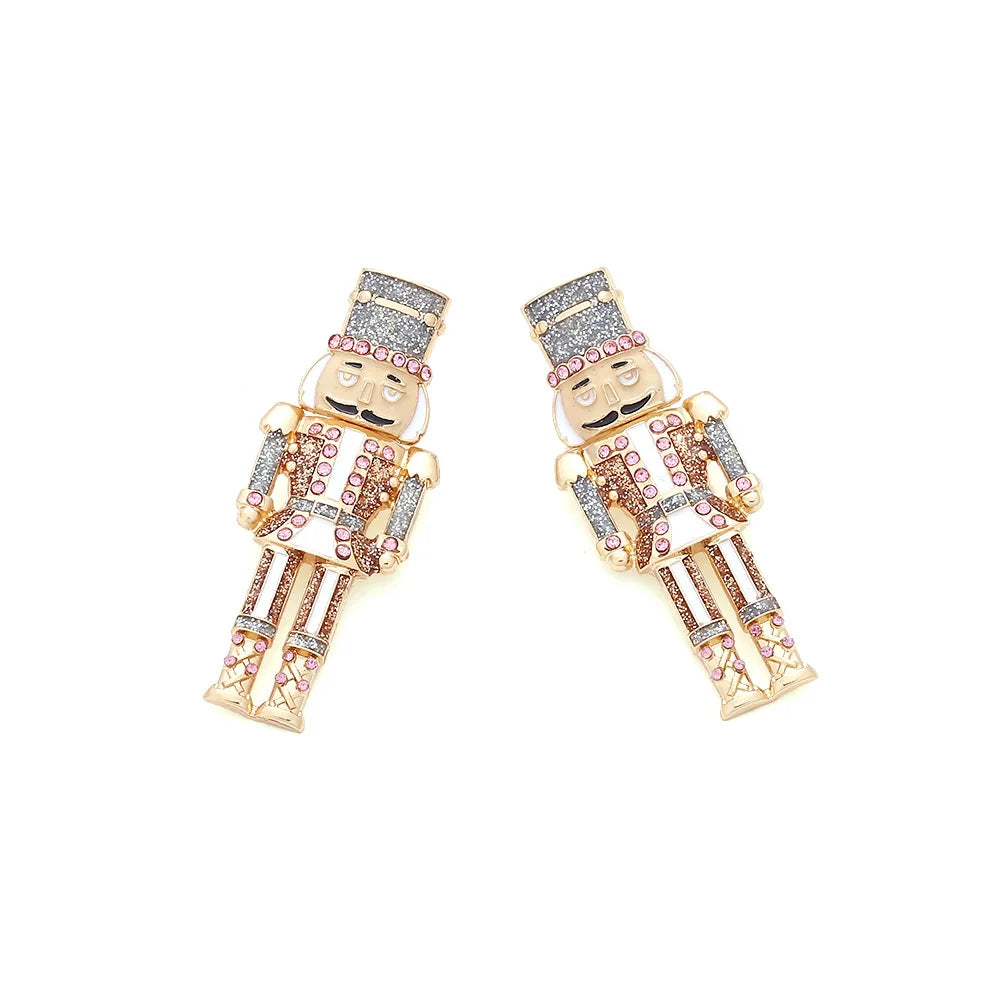 Personalized Creative Cute Nutcracker Soldier Earrings