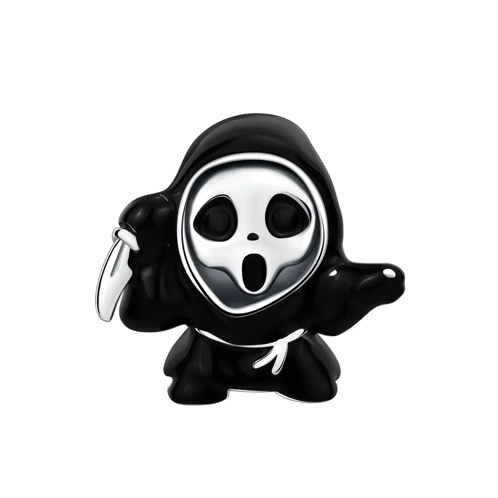 Halloween 925 Sterling Silver Skull Charm Luminous Pumpkin Bat Ghost Coffin Bead Pendant Ring Necklace Bracelet DIY Jewelry Gift