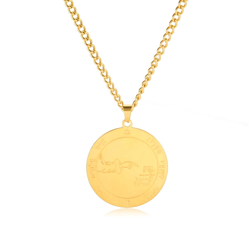 Schlüssel von Solomon Amulett Talisman Männer Halskette Erste Zweite Fünfte Siebte Pentagramm Der Jupiter Venus Mar Mond Halsketten Schmuck