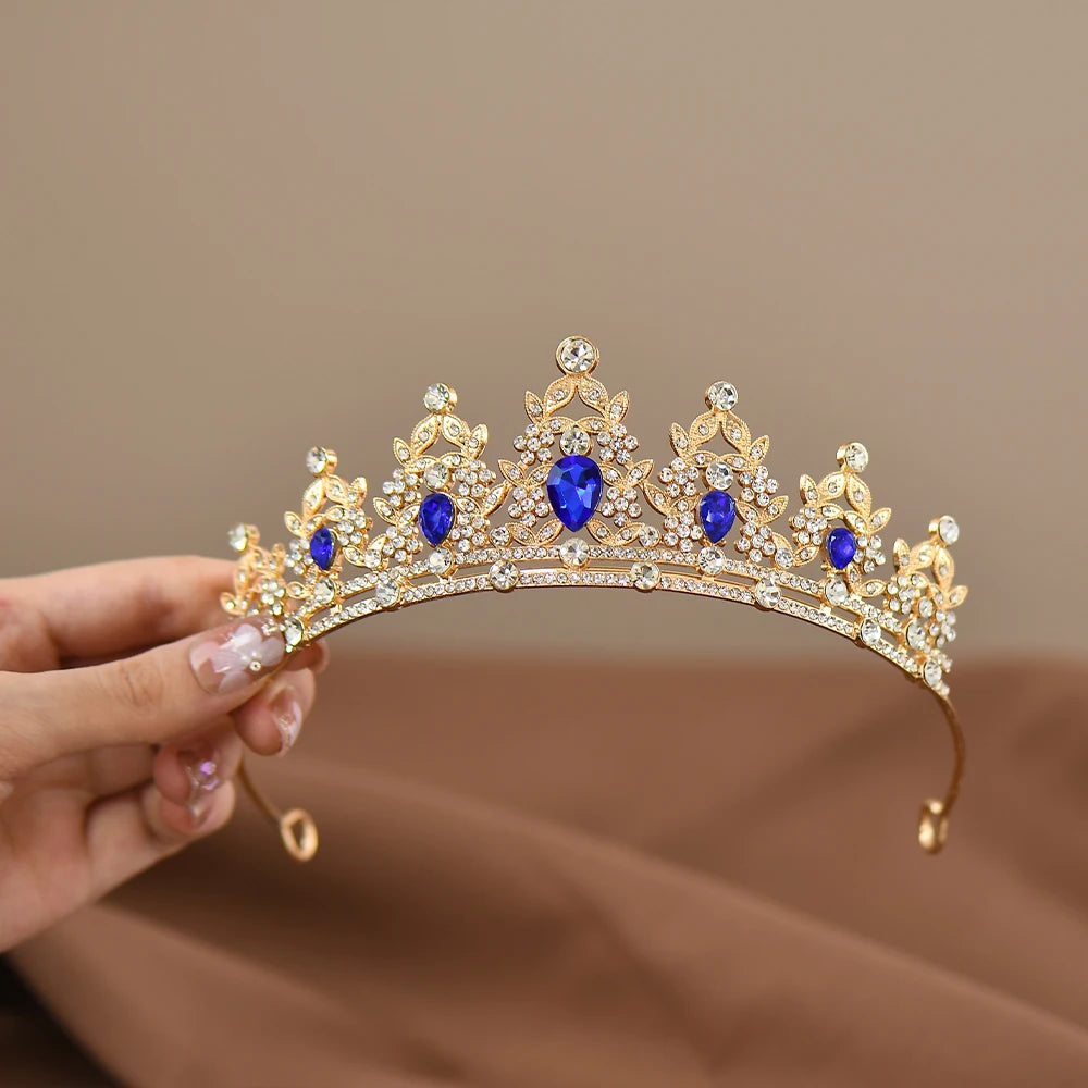 Children's Princess Crown Crystal Headband, Girls' Hair Accessory, High-End Elegance, Dance Performance, Birthday Gift Crown