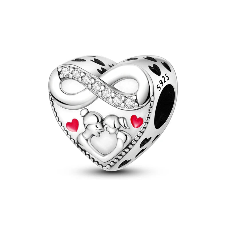 925 Sterling Silver Boy Girl Couple Lovers Beads Marriage Charms Dangle Fit Original  Bracelet Charms Jewelry Women DIY
