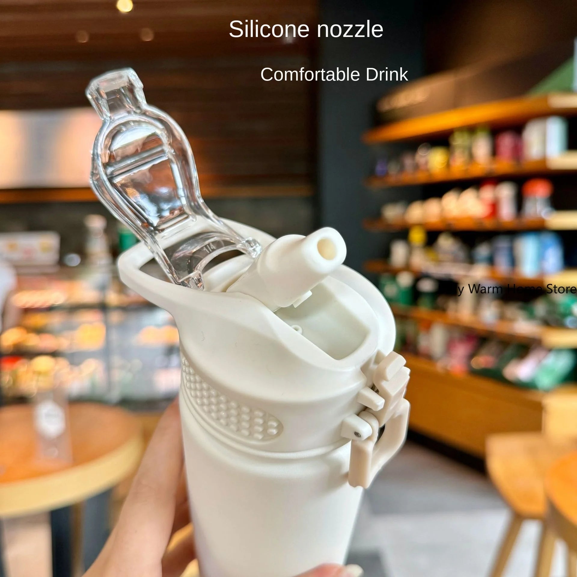 Thermal Water Bottle with Straw 750/600ML Stainless Steel Bottle Keeps Cold and Heat High Capacity Thermal Mug Thermos Bottle