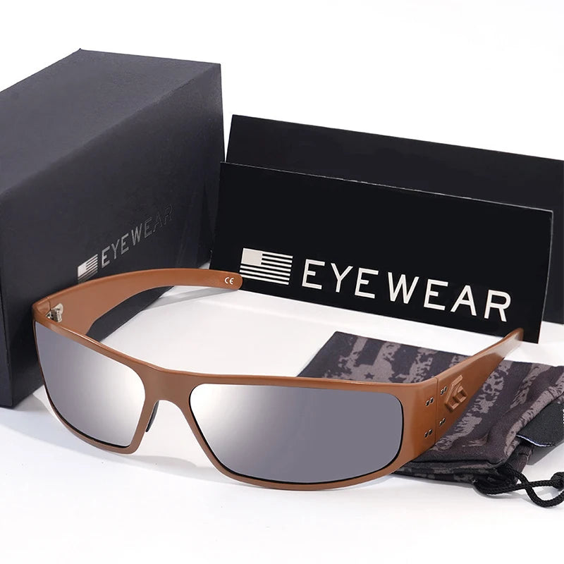 High Quality Brand Men Sunglasses Design Polarized MAGNUM Goggle Reflective Coating Aluminum Magnesium Sunglasses Men UV400