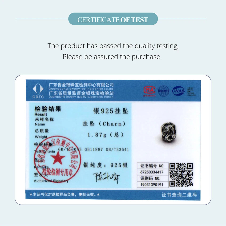 BAMOER 925 Sterling Silver Phoenix Flying Dragon Charm Bead Fit Original Bracelet, Round Hollow Beads DIY Jewelry Accessories