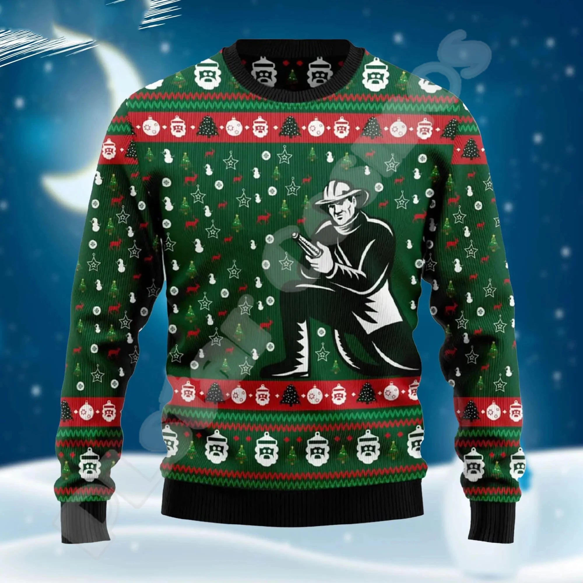 Christmas Knitted Sweater Graffiti Tattoo Retro Vintage Sweatshirts 3DPrint Unisex Pullover Harajuku Casual Funny Long Sleeve X1