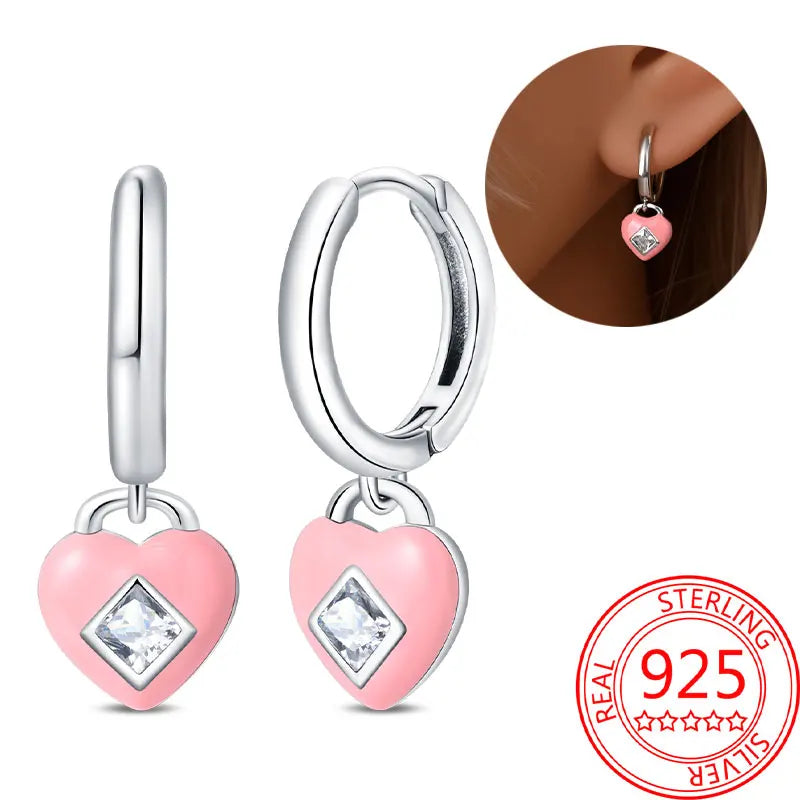 Hot Sale Bee Earrings For Girl Lovely Yellow Black Dancing Bee Happy S925 Hoop Earrings Birthday Gift Silver Jewelry