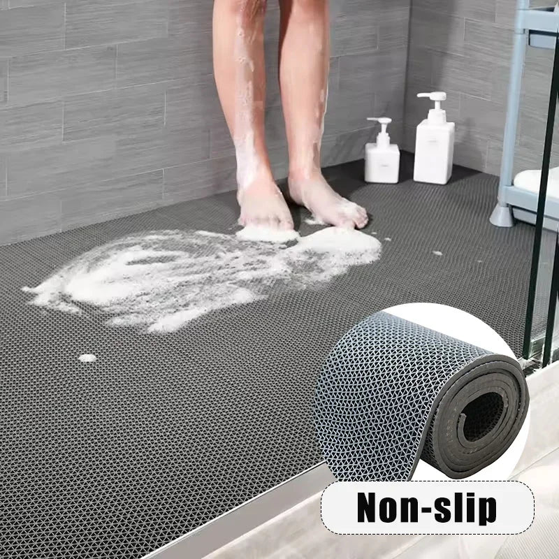 Drainage Non Slip Mat Commercial Floor Mat PVC Drainage Mat Bathroom Pool Floor Mat Mesh Big Hollow Door Mat Roll for Swim Pool