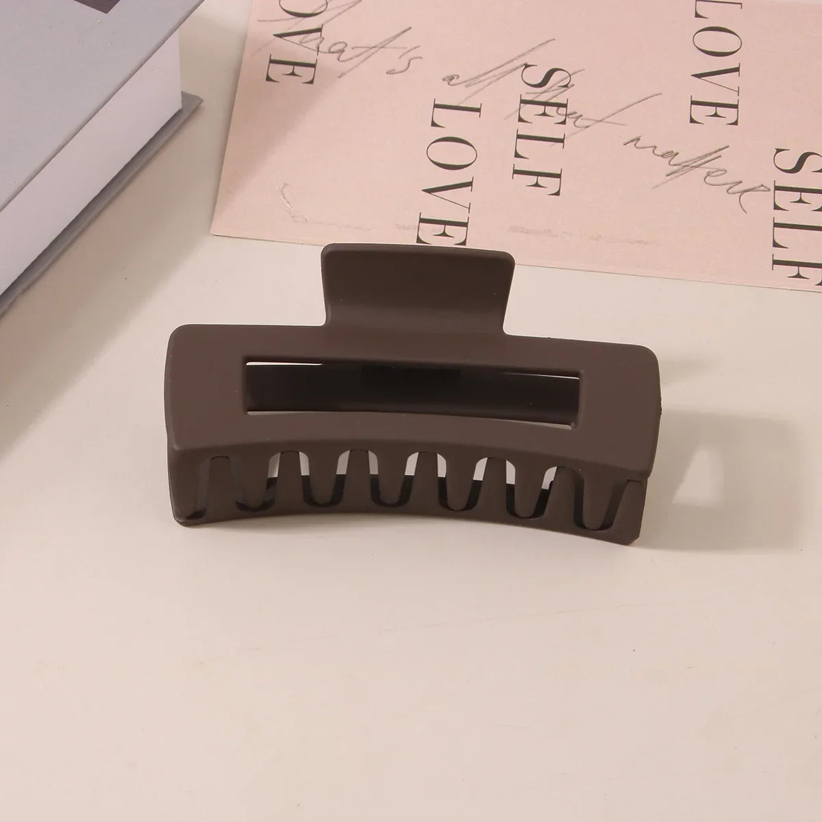 10.5CM Solid Hair Claw Elegant Hairpins Barrette Crab Hair Clips For Women Girls Korean Square Headwear Simple Hair Accessories