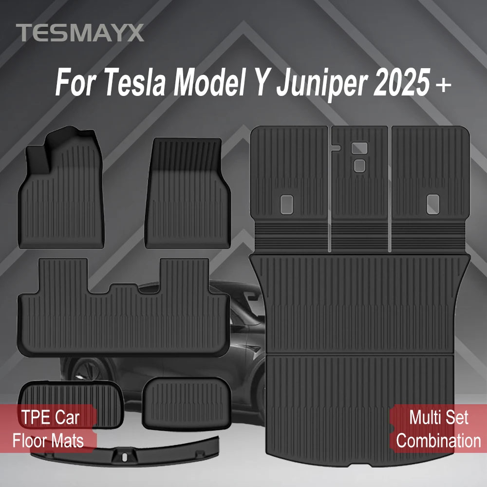 for Tesla Model Y Juniper 2025 2026 Car Floor Mats Cargo Liner Trunk Mats Backrest Kick Pads Protection Car Interior Accessories - Madeinsea©