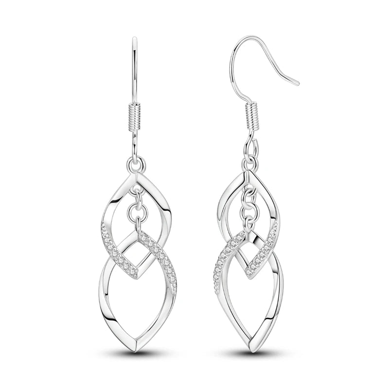 2024 neue 925 Sterling Silber Hoop Ohrringe Blumen Zirkon Ohrringe Stud Für Frau Feine Geburtstag Hochzeit Partei Schmuck Geschenke