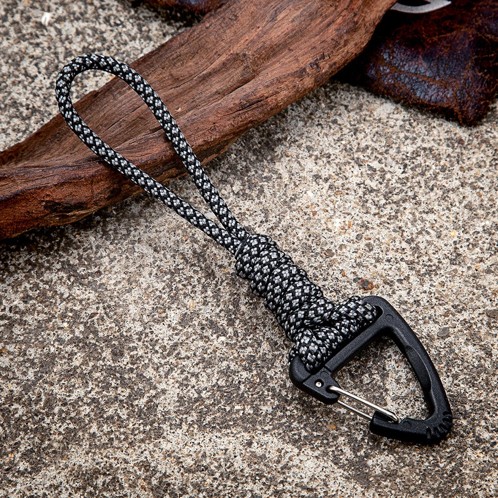 MKENDN Triangle Buckle Paracord Lanyard Keychain Tactical Backpack Accessories Safety Hand Wrist Strap Fall Protection
