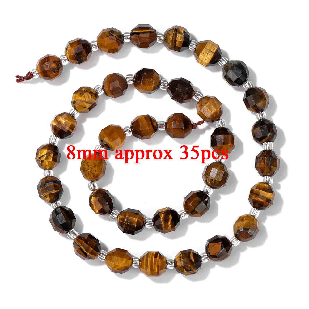 High Quality Yellow Tiger Eye Stone Beads Natural Round Heart Rondelle Cube Irregular Loose Spacer Bead For Jewelry Making DIY