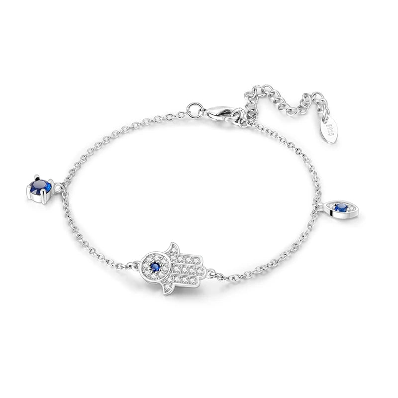 Trendy Bracelet For Women 925 Silver Sparkling Lucky Infinite Symbol Sakura Sunflower Butterfly Pendant Bracelet Wedding Jewelry