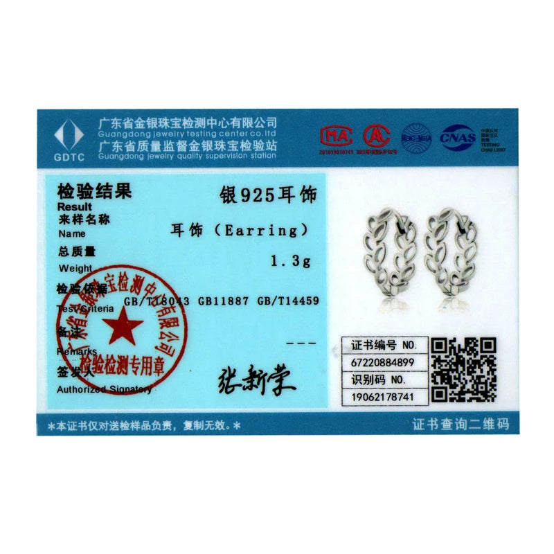 BISAER Boucles d'oreilles créoles simples en argent sterling 925 avec feuilles creuses pour femmes, bijoux fins originaux, cadeau de fête