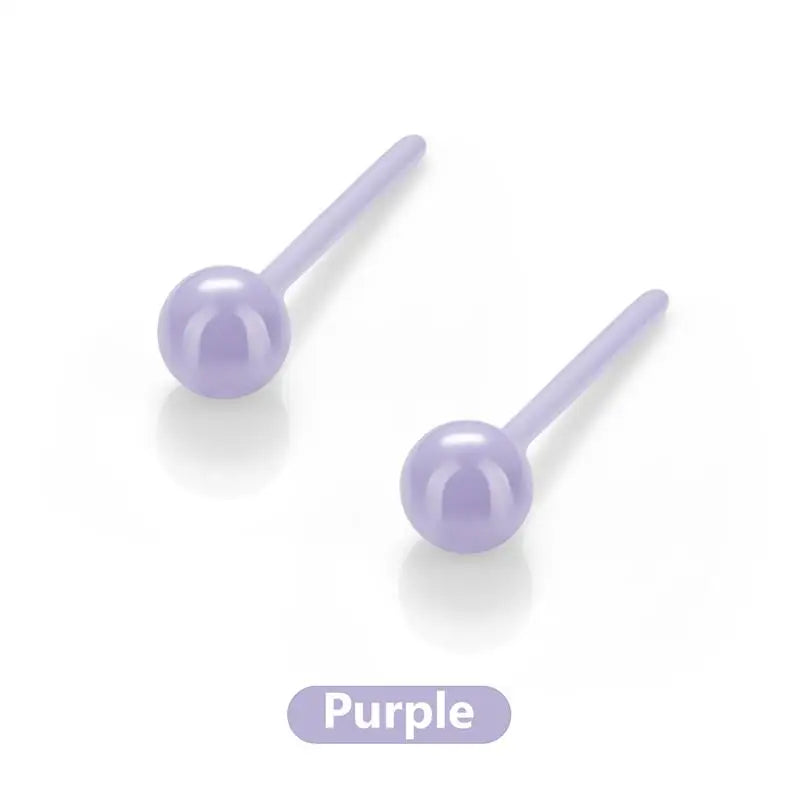 1 Pair Ceramic Heart Earnails Classic Simple Earbone Nail Small Earrings Ear Bone Nail Lip Piercing Body Jewelry Accessory