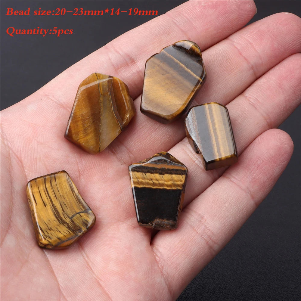 45 Kind Tiger Eye Stone Bead Natural Yellow Cabochon Round Faceted Square Loose Beads Fit Fashion Jewelry Making Handmade Supply